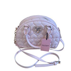 Juicy Couture Quilted Heart Mini Crossbody Bag - Pale Pink Adjustable Strap